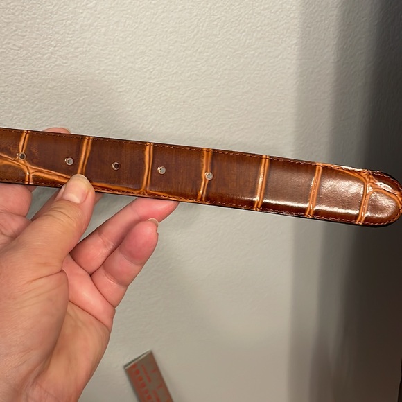 NWOT Lemie Leather Belt Sz Medium Alligator Print Made in Italy. - Picture 2 of 8